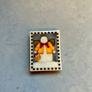 Vintage Debbie Mumm painted Angel magnet